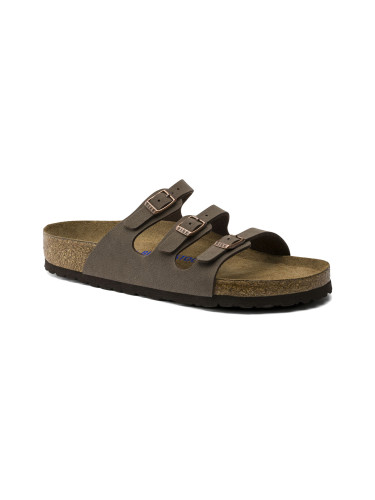 Birkenstock Florida Sofr Footbed Birko-Flor Nubuck Regular Fit Unisex - Сандали Birkenstock - Кафяв - 53881-2.5 - Size: 2.5