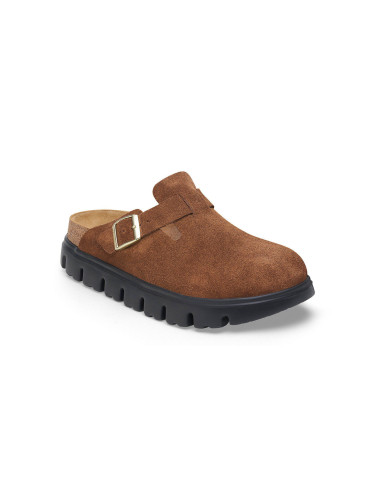 Birkenstock Boston Chunky Suede Leather Narrow Fit Black 1028402 Жени - Сандали Birkenstock - Кафяв - 1028402-5 - Size: 5