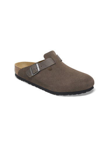 Birkenstock Boston BS Mixed Leather Narrow Fit Мъже - Сандали Birkenstock - Сив - 1029193-10.5 - Size: 10.5