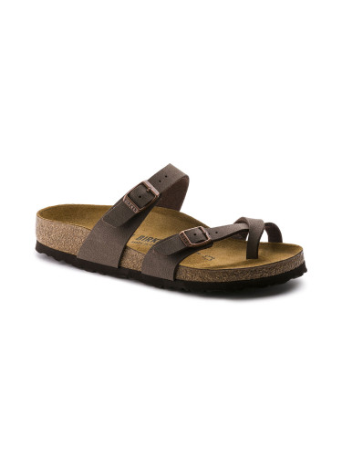 Birkenstock Mayari Birko-Flor Nubuck Mocha Regular Fit Unisex - Сандали Birkenstock - Кафяв - 71061-11.5 - Size: 11.5