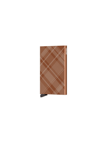 Secrid Cardprotector Laser Tartan Rust Unisex - Портфейли Secrid - Светло кафяв - CLa-Tartan-Rust-One-size - Size: One size