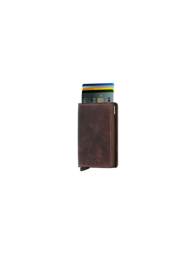 Secrid Slimwallet Vintage Chocolate Unisex - Портфейли Secrid - Кафяв - SV-CHOCOLATE-One-size - Size: One size