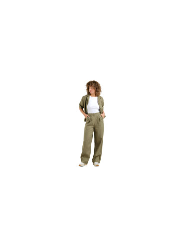 Dedicated Pants Vickleby Linen Leaf Green Жени - Панталони Dedicated - Зелен - 22696-L - Size: L