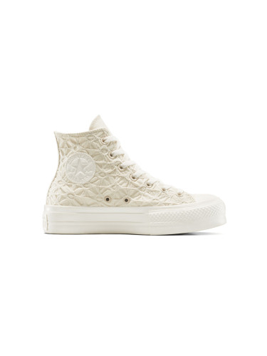 Converse Chuck Taylor All Star Lift Platform Textured Material Жени - Спортни обувки Converse - Бял - A13523C-6 - Size: 6