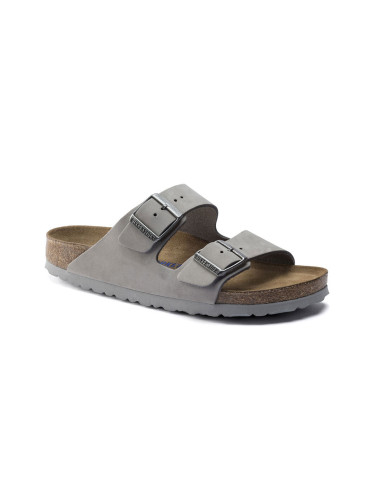Birkenstock Arizona SFB Nubuck Leather Narrow Fit Unisex - Сандали Birkenstock - Сив - 1020973-3.5 - Size: 3.5