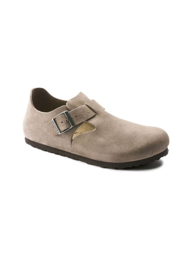 Birkenstock London Suede Leather Regular Fit Beige Unisex - Сандали Birkenstock - Beige - 1010503-9 - Size: 9