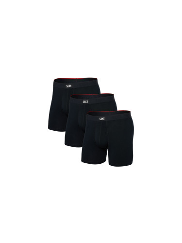Saxx Vibe Xtra (3 Pack) Soft Comfort Boxer Brief 6" Black Мъже - Бельо Saxx - Черен - SXPP3VX-BLK-L - Size: L