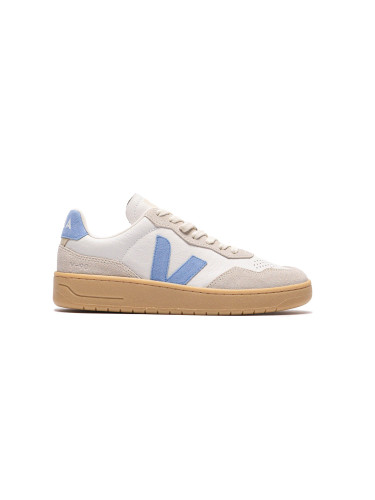 Veja V-90 O.T Leather Extra-White_Aqua_Natural Жени - Спортни обувки Veja - Бял - VD2003895A-5 - Size: 5