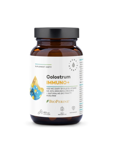 Коластра Имуно + БиоПерин® 60 капсули | Aura Herbals