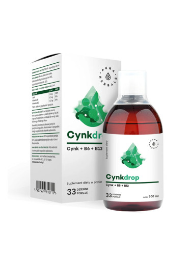 Цинк + Витамин B6 и B12 500 ml | Aura Herbals