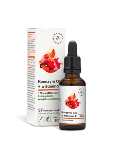 Сърдечно-съдова система - Коензим Q10 + Витамин Е, 30 ml капки Aura Herbals