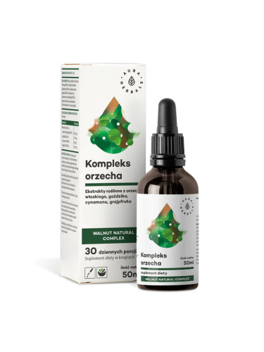В подкрепа на сърцето, храносмилането и черния дроб - Орехов комплекс, 50 ml капки Aura Herbals