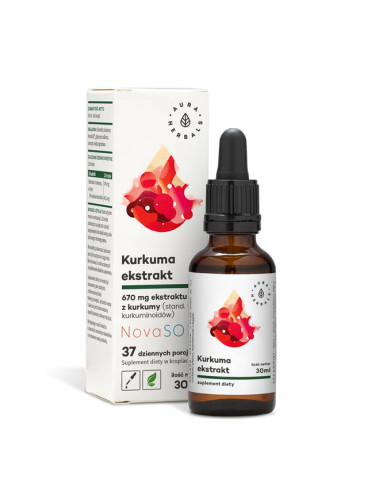 Подпомага нормалното състояние на ставите - Куркума, 30 ml капки Aura Herbals