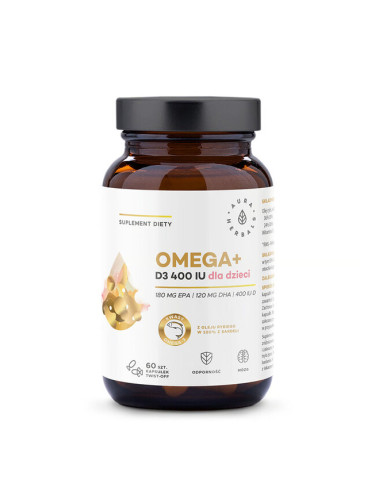 Омега-3 + Витамин D3 (за деца и възрастни) 60 капсули | Aura Herbals