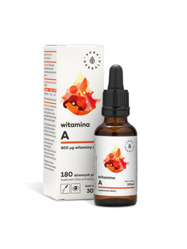Зрение и имунитет - Витамин А, 30 ml капки Aura Herbals