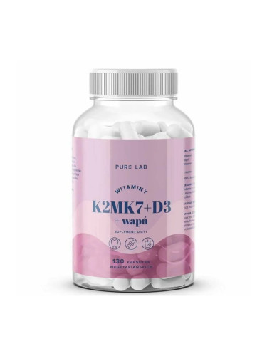 Витамин D3 1000 IU + K2 37.5µg и Калций– Здрави кости и зъби, 130 капсули
