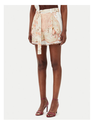 TWINSET Шорти от плат 251TT2443 Бежов Regular Fit