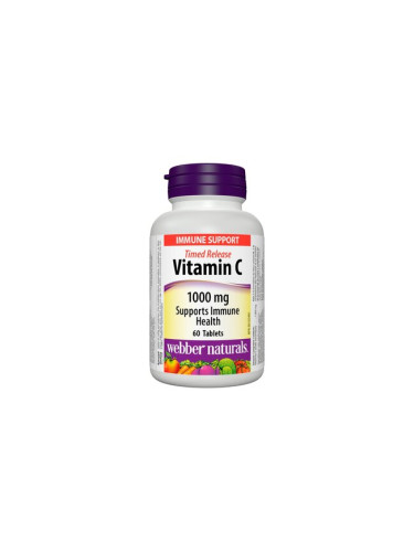 Витамин С (с удължено освобождаване) 1000 mg 60 таблетки | Webber Naturals