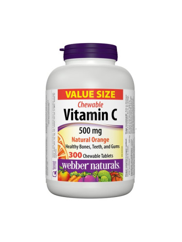 Витамин С 500 mg 300 дъвчащи таблетки | Webber Naturals