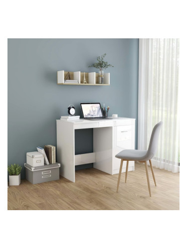 Sonata Бюро, бял гланц, 100x50x76 см, ПДЧ