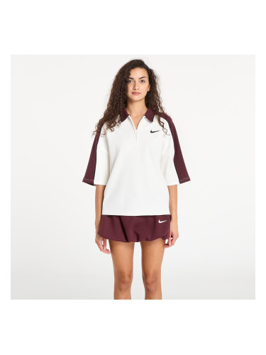 Тениска Nike W Ss Polo Sail/ Burgundy Crush M