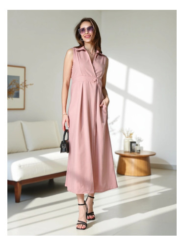 Resti Women's sleeveless dress with a wrap neckline Bizness