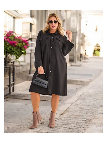 Resti Women's fabric dress with buttons PLUS SIZE