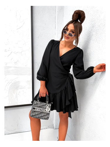 Resti Women's tie mini dress with ruffles