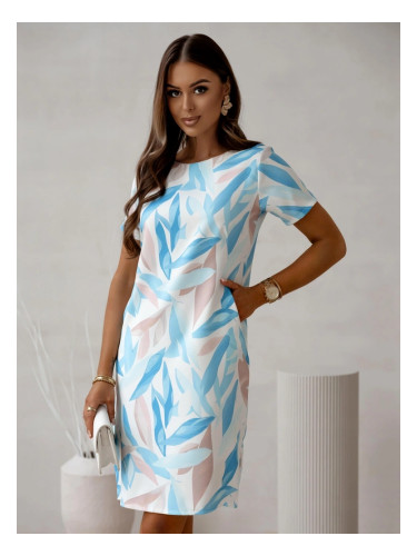 Resti Simple knee-length women's dress with short sleeves in various stripes