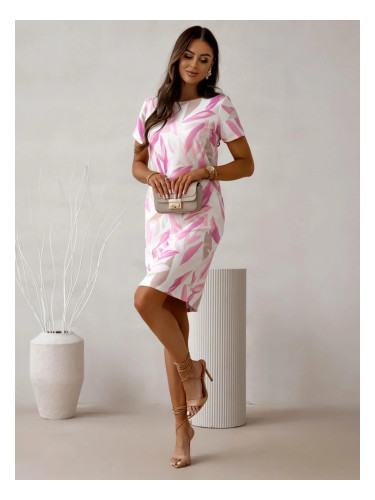 Resti Simple knee-length women's dress with short sleeves in various stripes