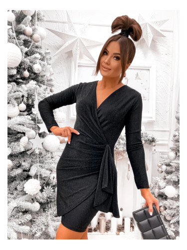 Resti Shiny pleated mini dress for women