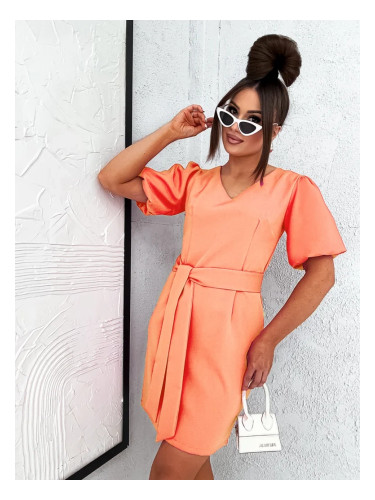 Resti Women's mini dress with puff sleeves and V neckline