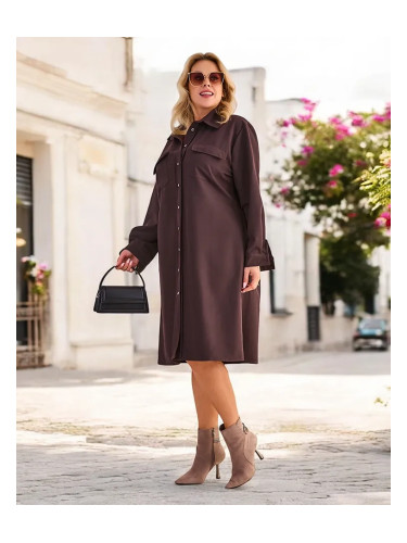 Resti Women's fabric dress with buttons PLUS SIZE