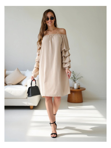 Resti Smooth women's dress a'la Spanish with ruffles