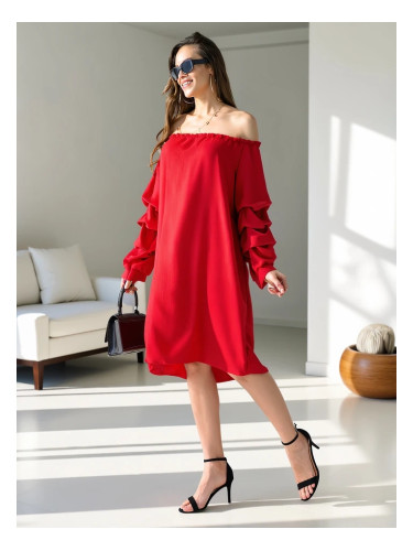Resti Smooth women's dress a'la Spanish with ruffles