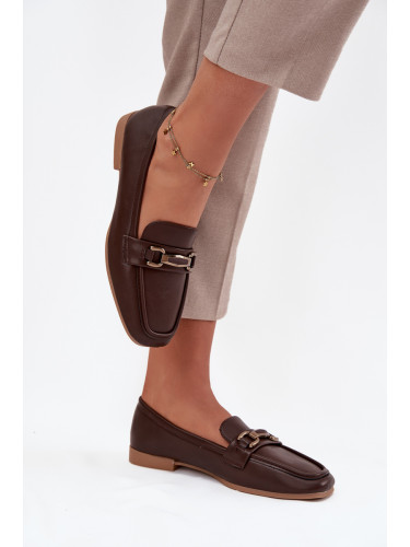 Boto Дамски мокасини с украса кафяви Priscelle