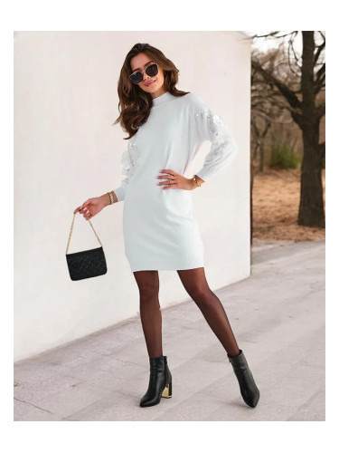 Resti Women's sweater dress mini with decorative sleeves