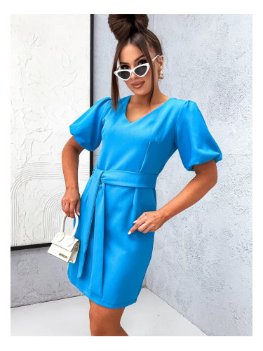 Resti Women's mini dress with puff sleeves and V-neck