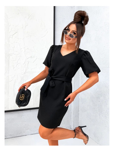 Resti Women's mini dress with puff sleeves and V-neck