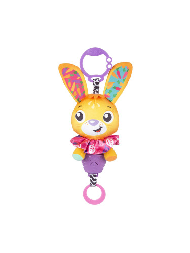 Музикална играчка Зайче Playgro, розов/оранж, 0+