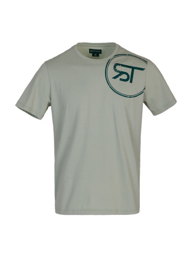 Мъжка блуза в светло зелено с кръгъл печ