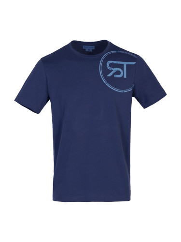 Мъжка блуза в тъмно синьо с контрастен п