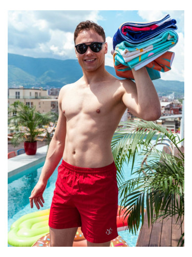 BRILLE | Плувни шорти Sunny Beach, червен
