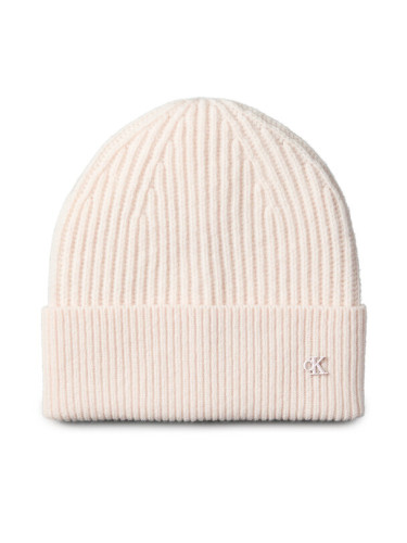 Calvin Klein Шапка Ck Metal Wool Beanie LV04D8032G Екрю