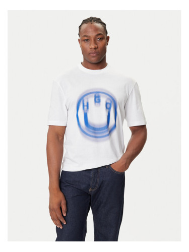 HUGO Тишърт Nalax 50543493 Бял Regular Fit