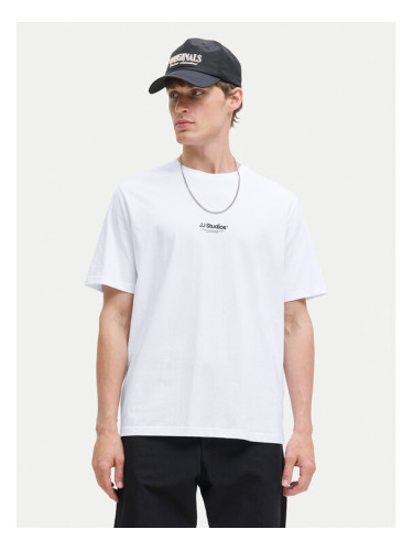Jack & Jones Тишърт Soho 12278787 Бял Relaxed Fit