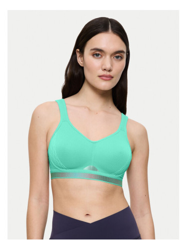 Triumph Спортен сутиен Triaction Cardio Flow 10205923 Зелен