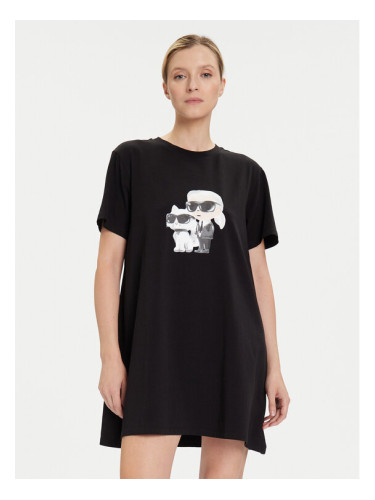 KARL LAGERFELD Нощница A3W45007 Черен Regular Fit