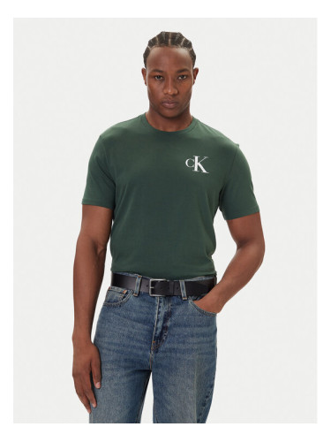 Calvin Klein Jeans Тишърт 30s Chest Logo LV04RD865G Зелен Regular Fit