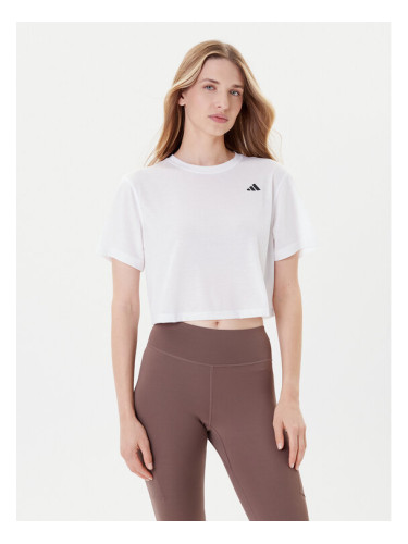 adidas Тениска от техническо трико Train Essentials JC9556 Бял Loose Fit